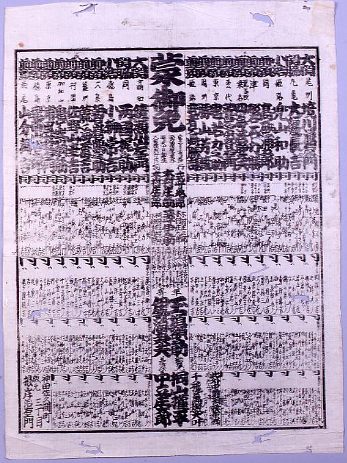 作品画像:回向院大相撲番付 明治五年十一月場所