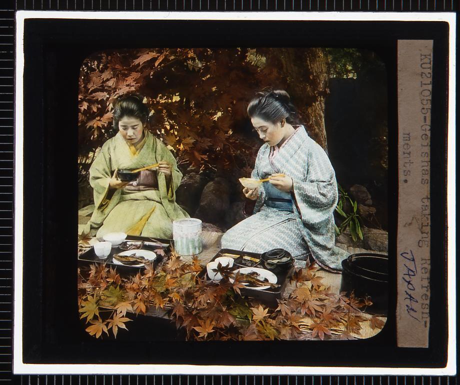 作品画像:芸者(幻燈原板)