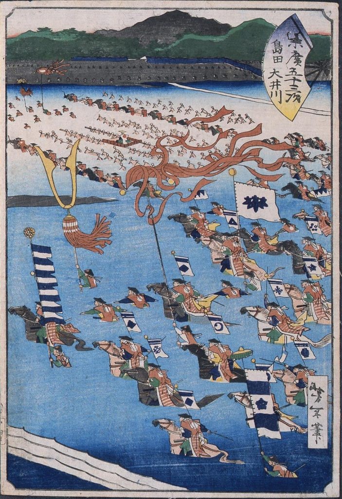 作品画像:末広五十三次 島田大井川