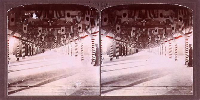 作品画像:新橋停車場プラットホームの装飾(No.146)