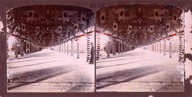 作品画像:新橋停車場プラットホームの装飾(No.146)