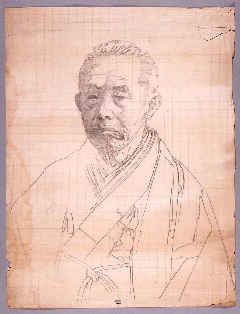 作品画像:下絵 男性肖像