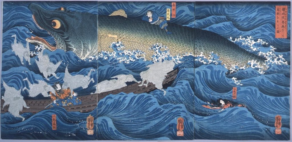 作品画像:讃岐院眷属をして為朝をすくふ図