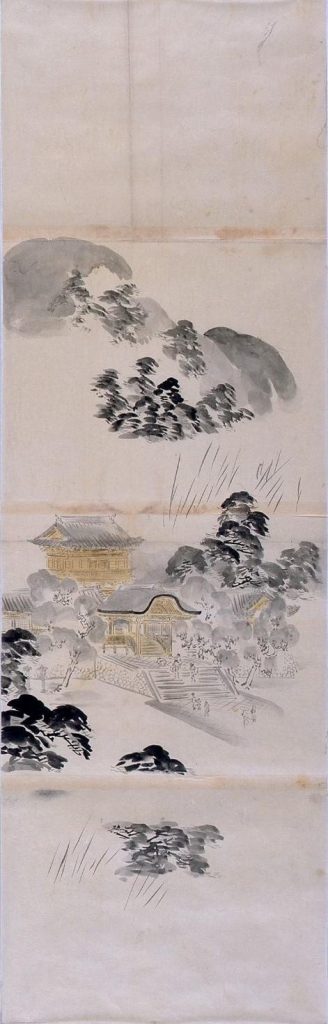 作品画像:粉本 山中の堂舎