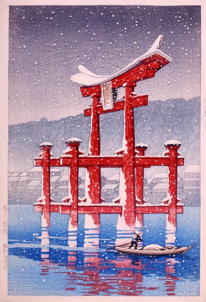 作品画像:旅みやげ第三集 雪の宮島 試摺