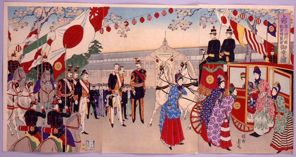 作品画像:上野第三回内国勧業博覧会御幸の図