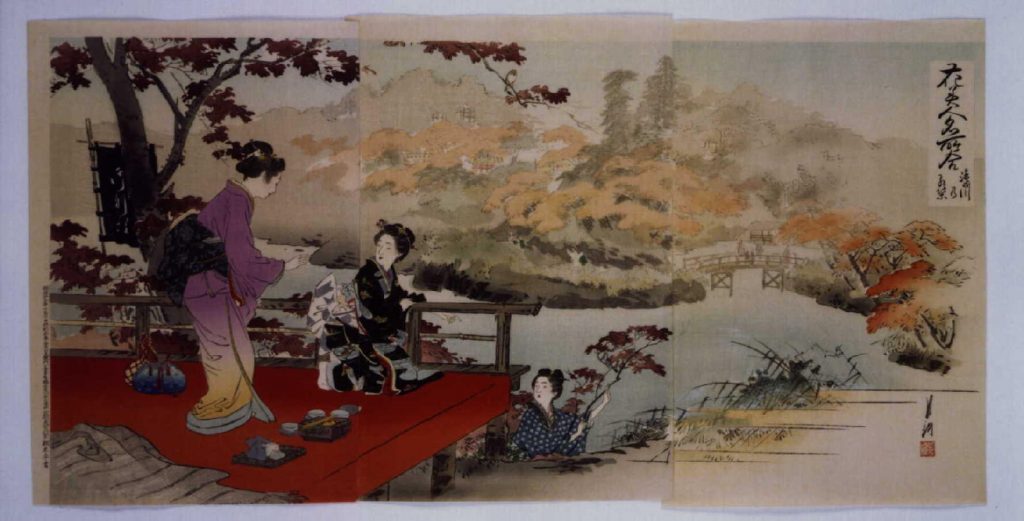 作品画像:花美人名所合 滝の川乃紅葉