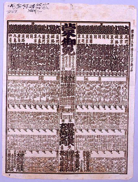 作品画像:回向院大相撲番付 明治十三年五月場所