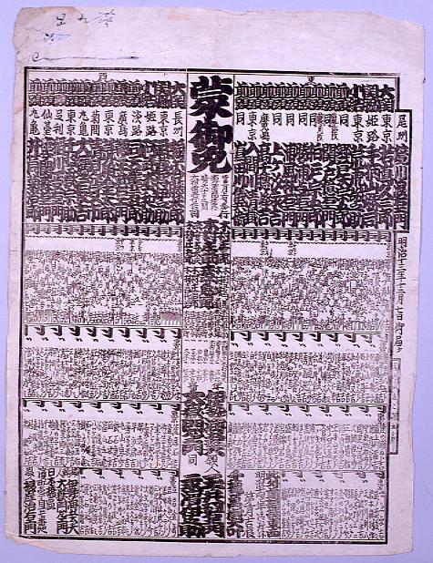 作品画像:回向院大相撲番付 明治十四年一月場所