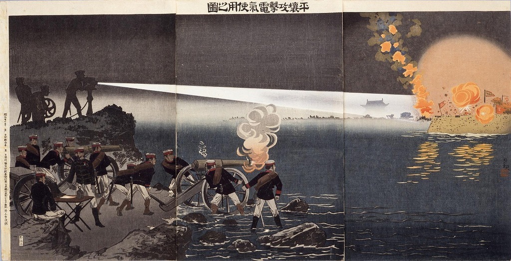 作品画像:平壌攻撃電気使用之図