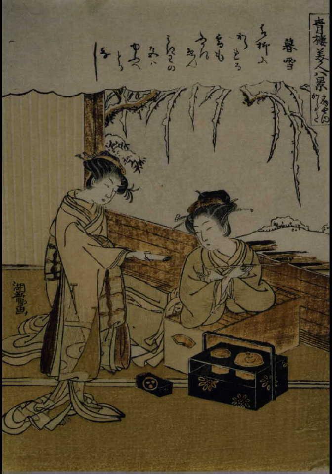 作品画像:青楼美人八景 扇や内かるた