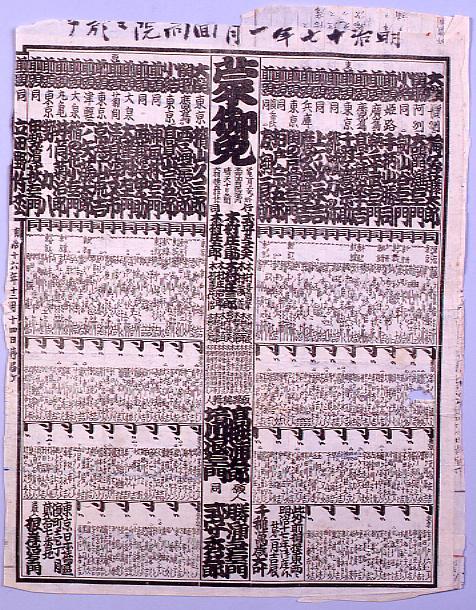 作品画像:回向院大相撲番付 明治十七年一月場所