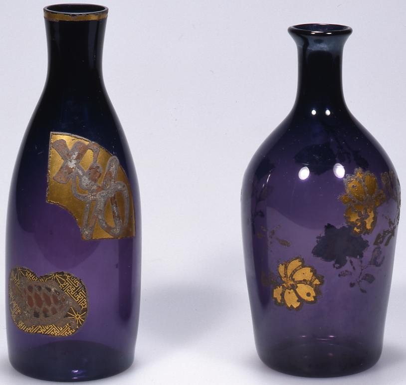 作品画像:錫箔桜文紫色徳利
