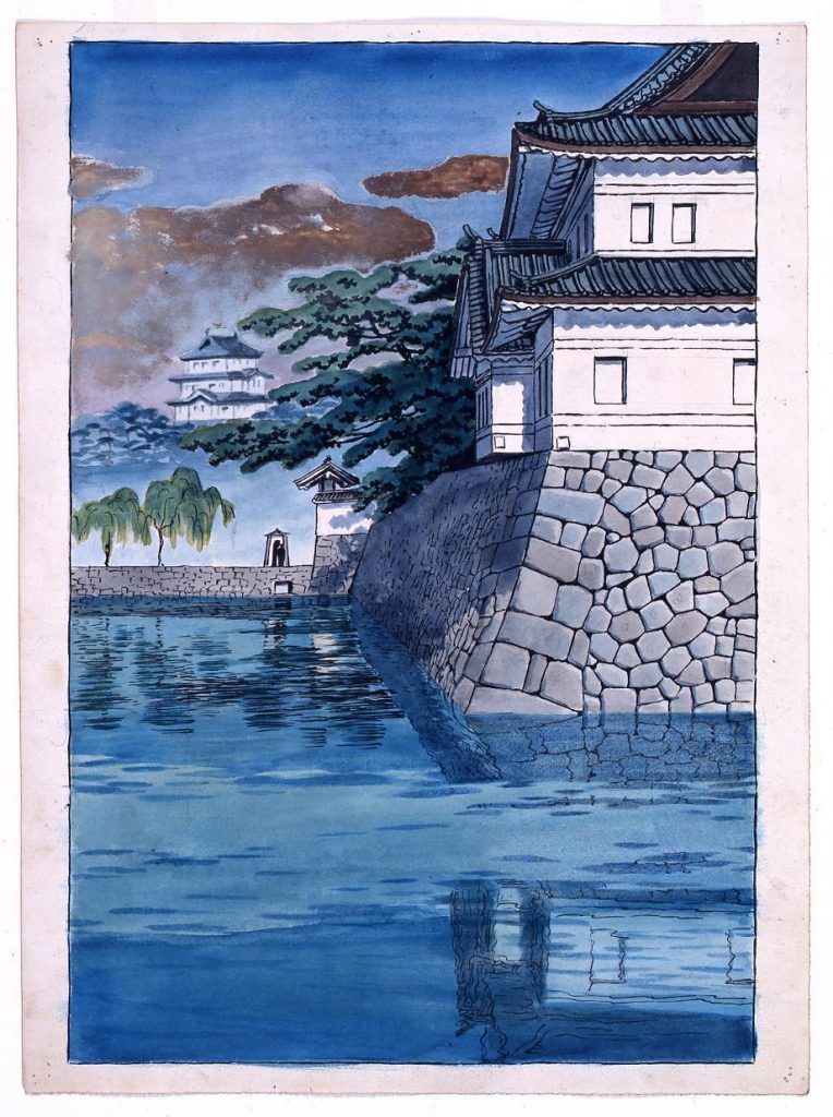 東京二十景 桔梗門 原画