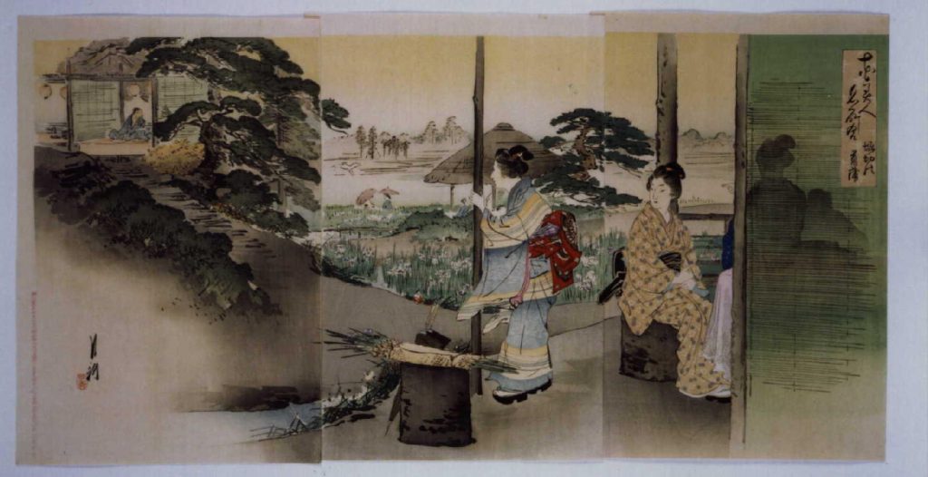 作品画像:花美人名所合 堀切の菖蒲