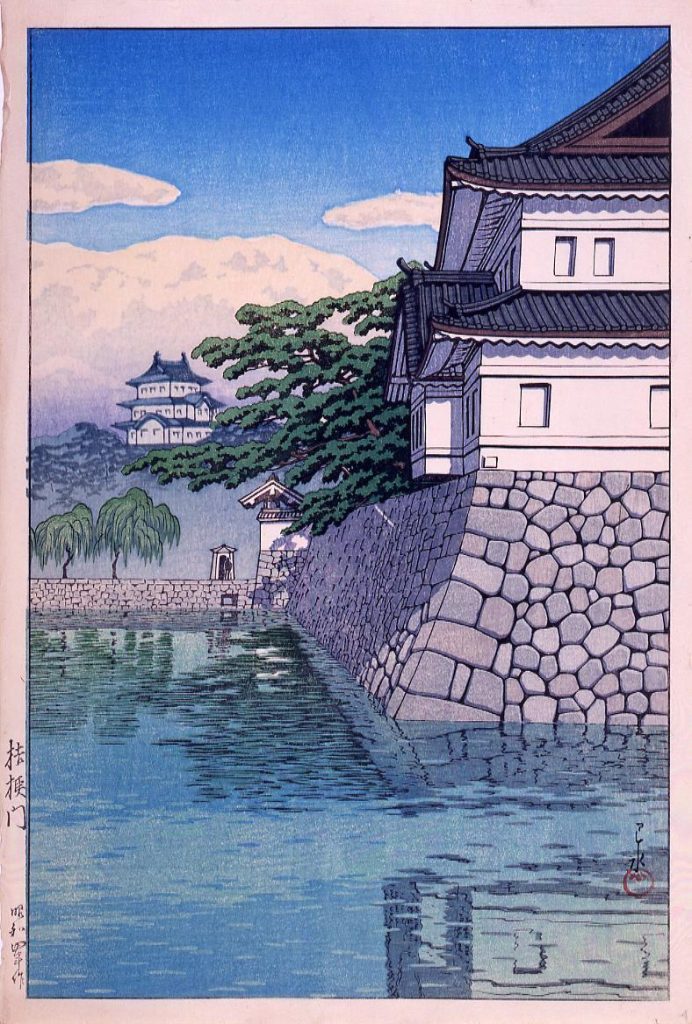 作品画像:東京二十景 桔梗門 試摺