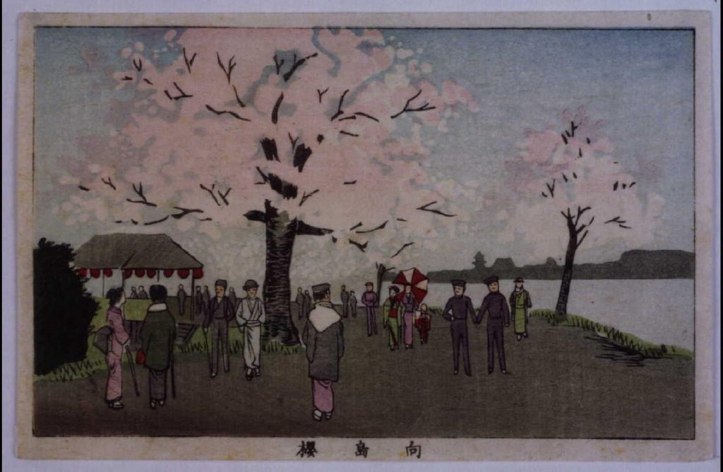 作品画像:東京真画名所図解 向島桜