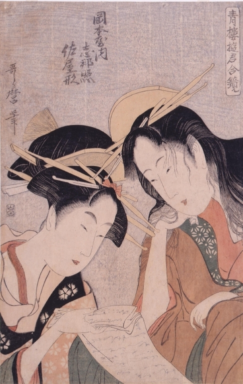 作品画像:青楼遊君合鏡 岡本屋内志那照・佐屋形