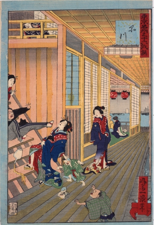 作品画像:東京名所三十六戯撰 品川