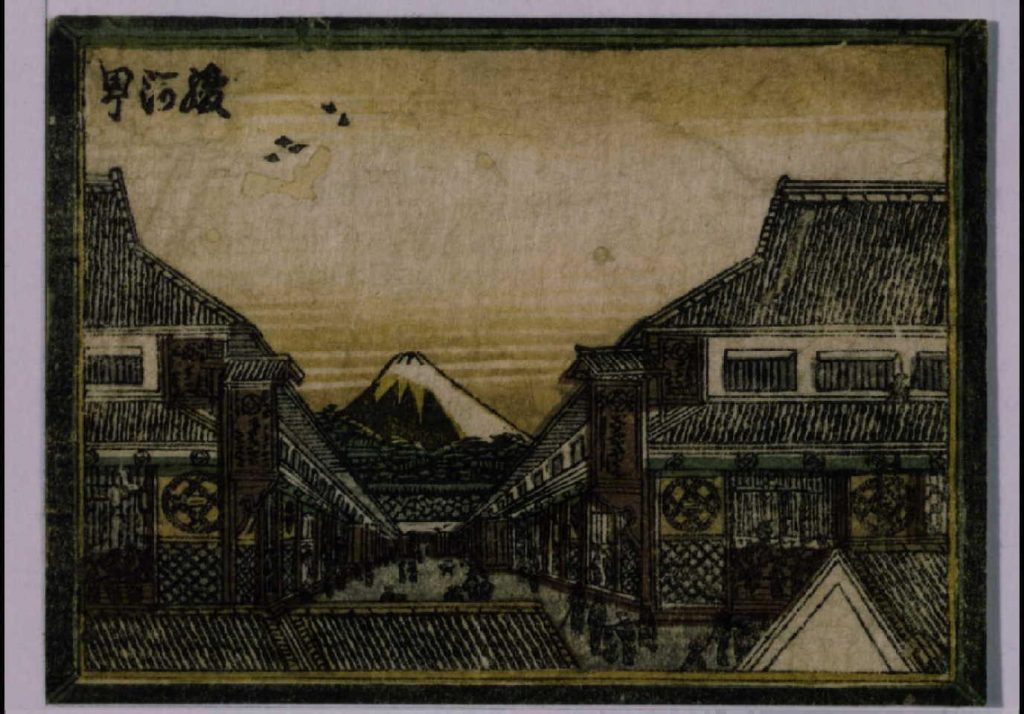 作品画像:阿蘭陀画鏡 江戸八景 駿河町