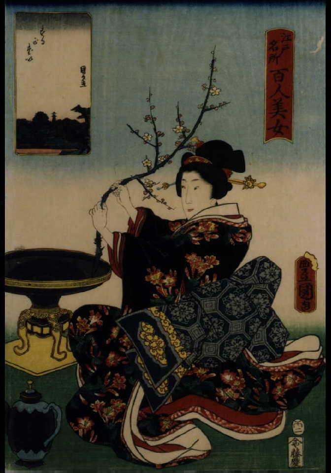 作品画像:江戸名所百人美女 するがだい
