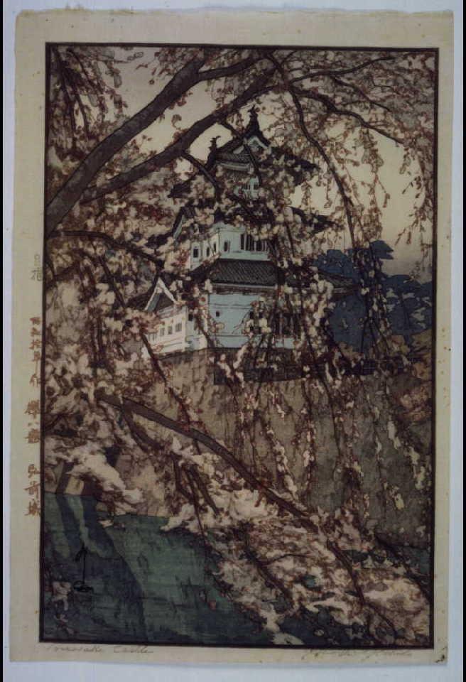 作品画像:桜八題 弘前城 試摺