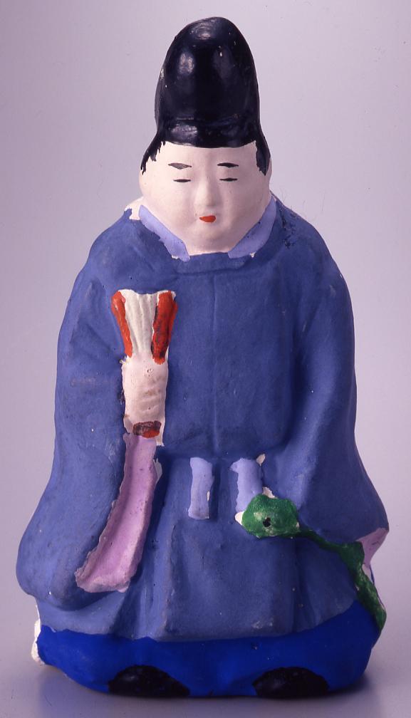 作品画像:今戸人形 平重盛(巳年)