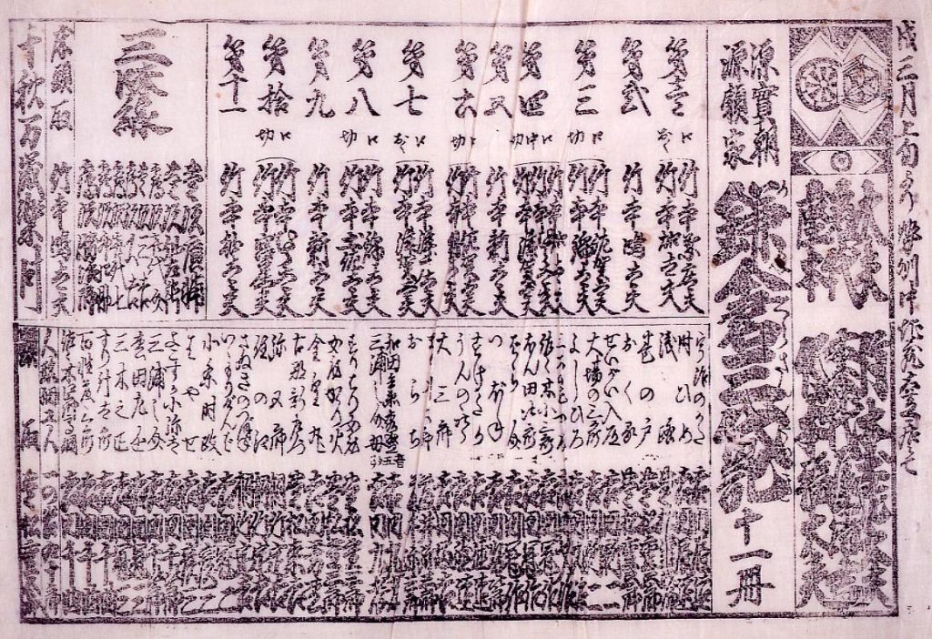 作品画像:浄瑠璃番付(「鎌倉三代記」)