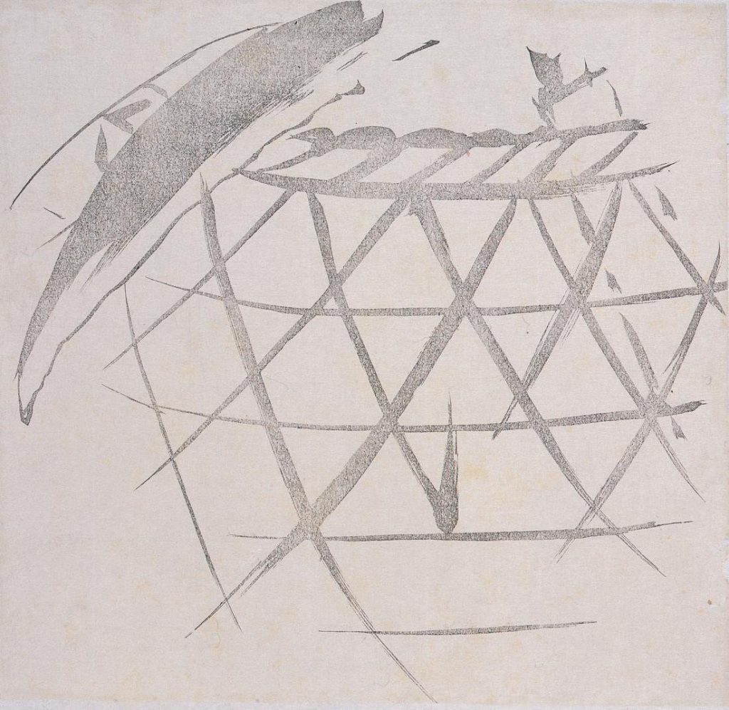 作品画像:墨版 籠目