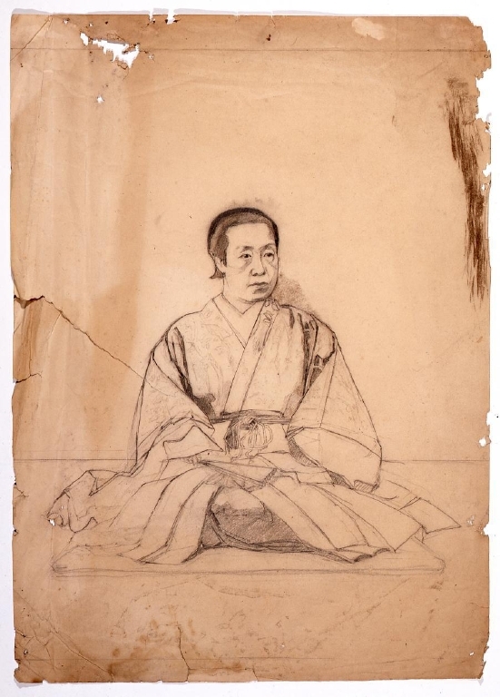 作品画像:下絵 天璋院肖像