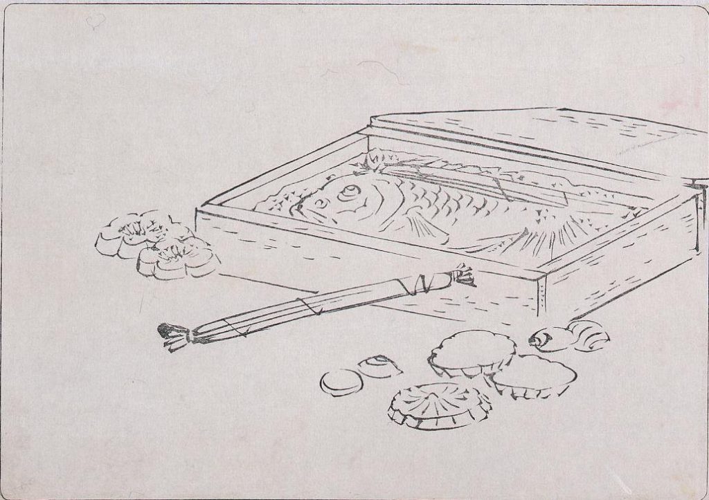 作品画像:墨版 鯛の菓子箱