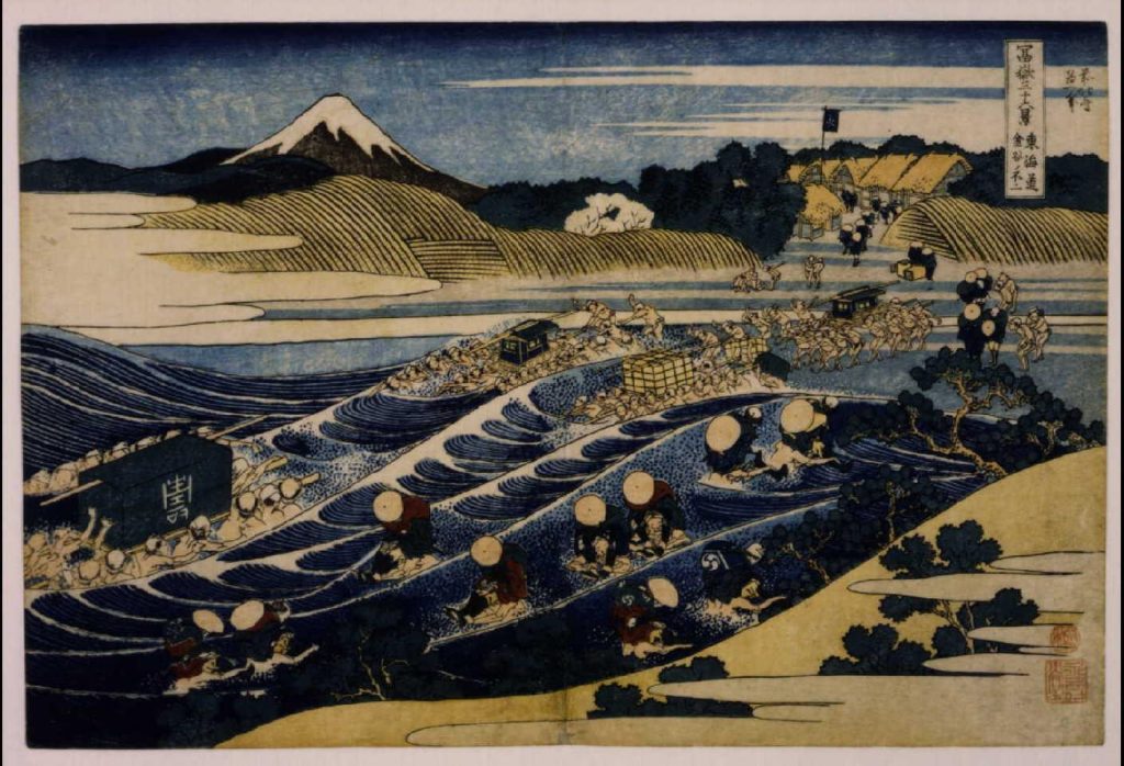 作品画像:冨嶽三十六景 東海道金谷ノ不二