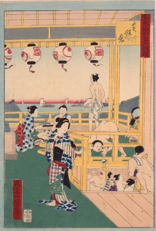 作品画像:東京名所三十六戯撰 芝飯倉