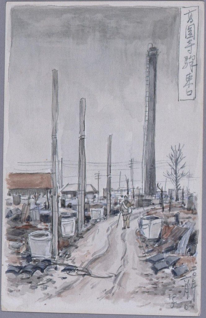 作品画像:東京戦災スケッチ8 高円寺駅東口