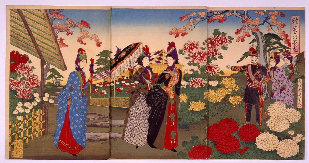 作品画像:秋園の菊花