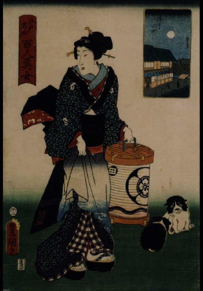 作品画像:江戸名所百人美女 浅草田町