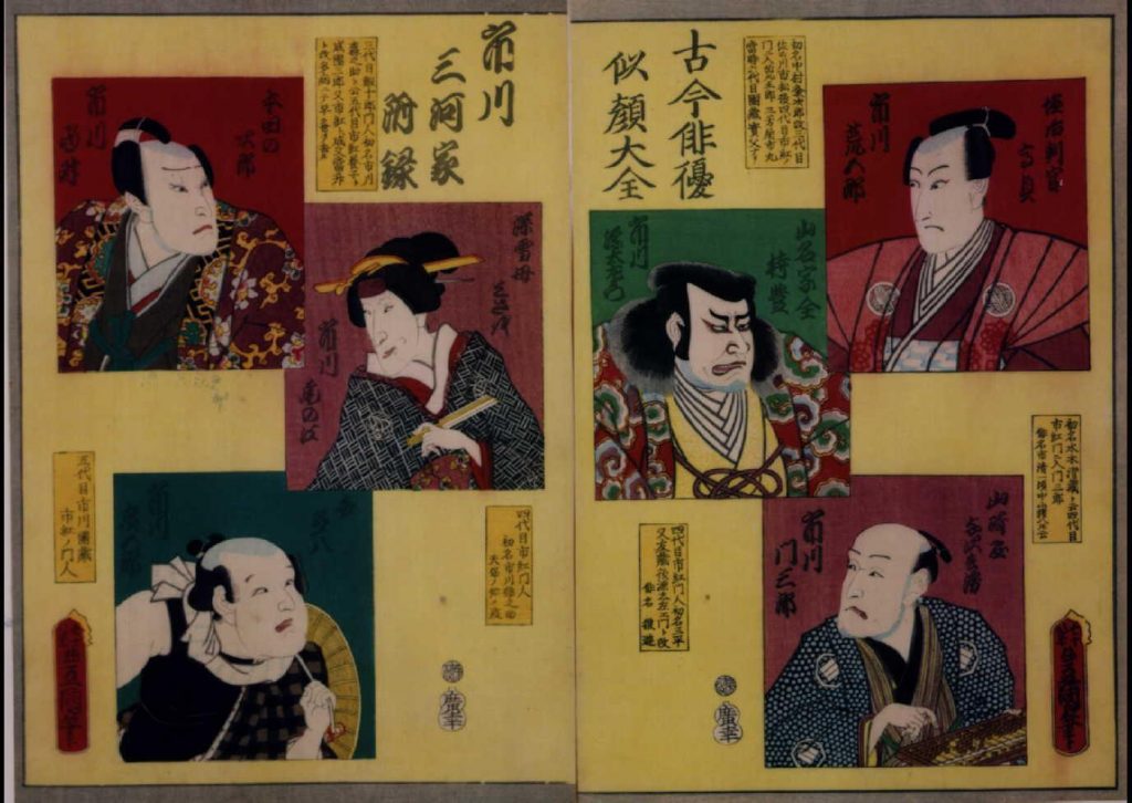 作品画像:古今俳優似顔大全 市川三河家附録