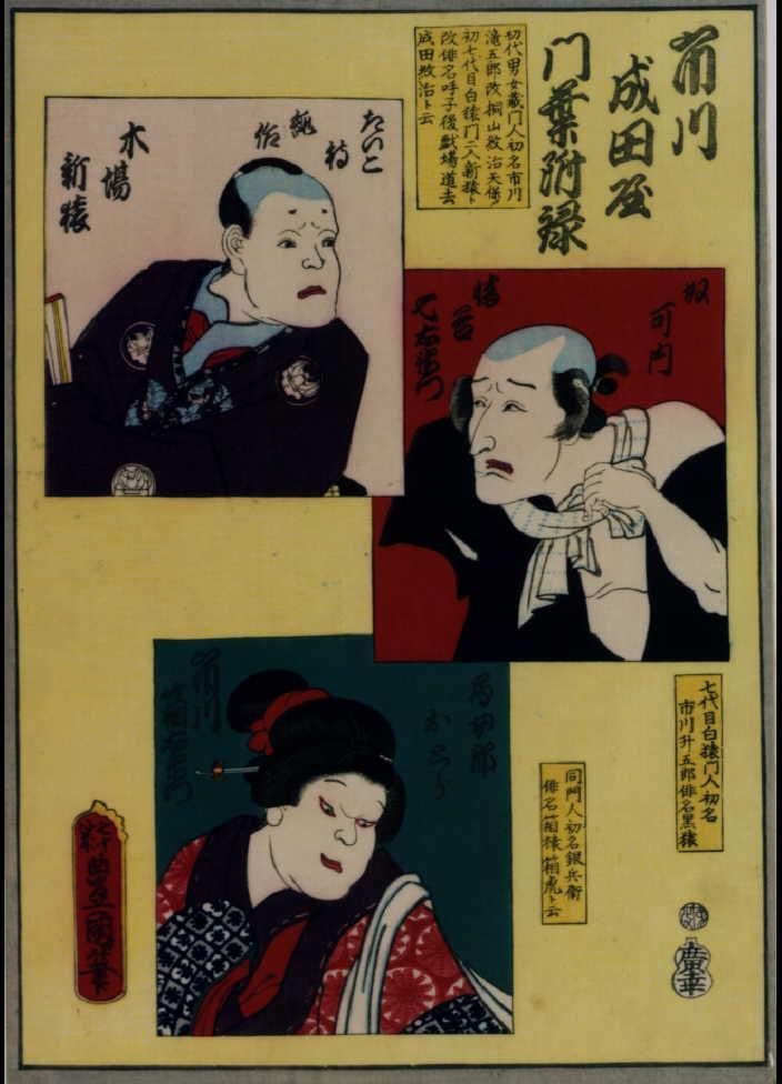 作品画像:古今俳優似顔大全 市川成田屋門葉附禄