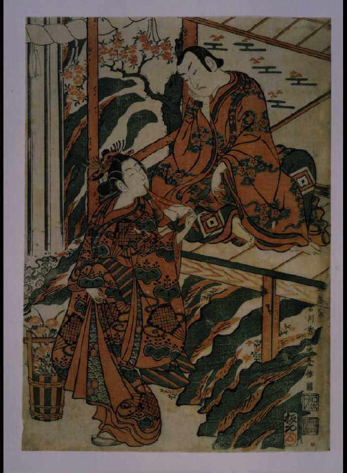 作品画像:市川海老蔵の鳴神上人と尾上菊五郎の雲の絶間姫
