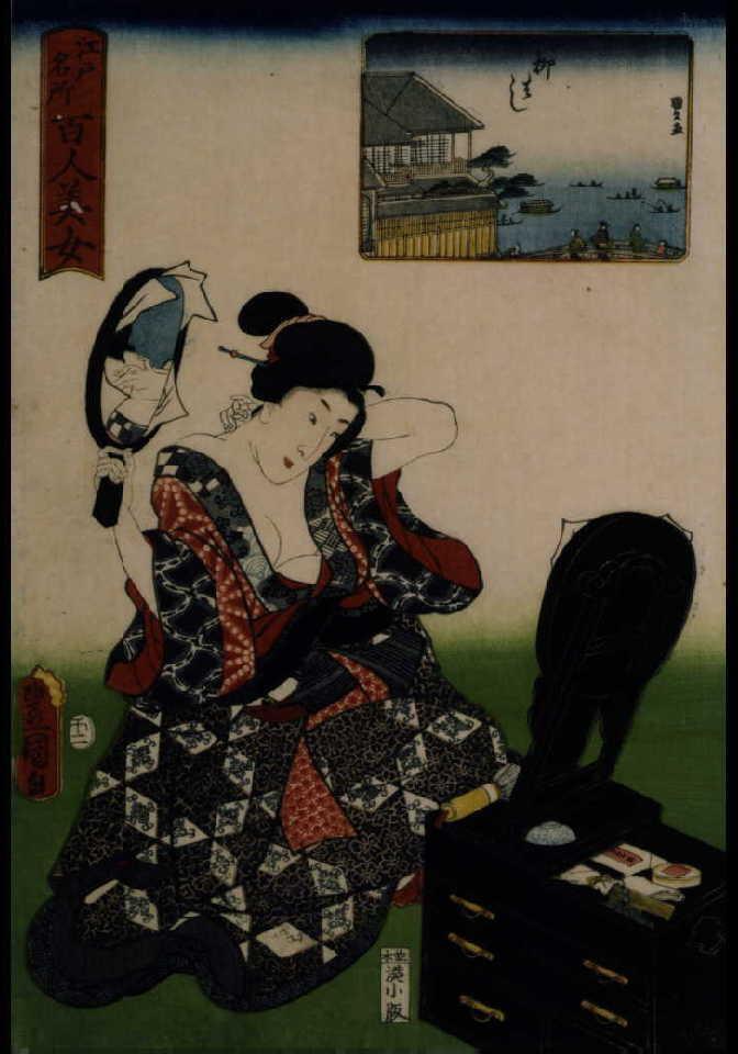作品画像:江戸名所百人美女 柳はし
