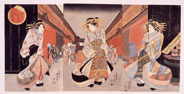 作品画像:江戸新吉原八朔白無垢の図