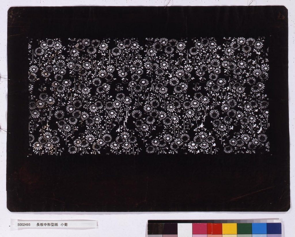 作品画像:長板中形型紙 小菊