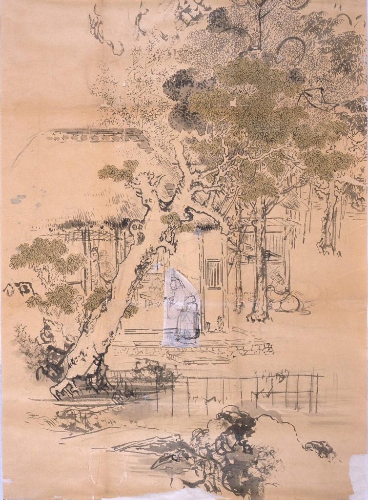 作品画像:粉本 高士訪問