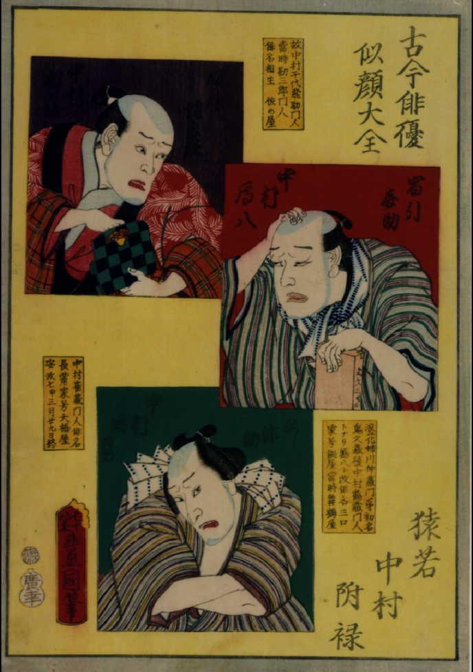 作品画像:古今俳優似顔大全 猿若中村附禄