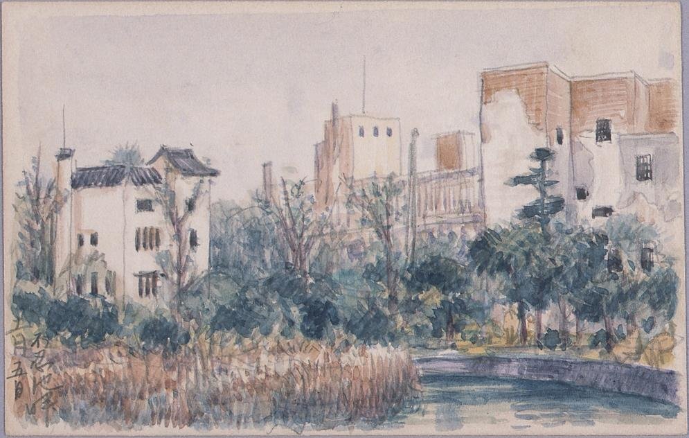 作品画像:東京戦災スケッチ116 不忍池畔