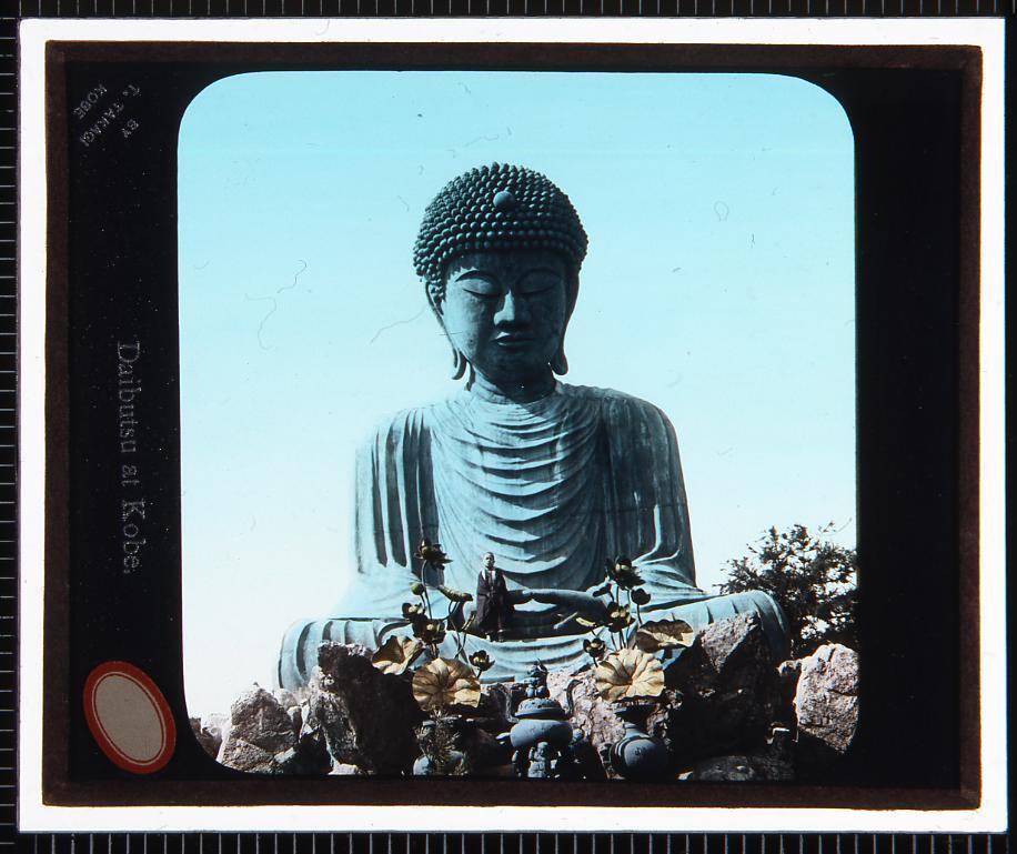 作品画像:神戸 能福寺大仏(幻灯原板)
