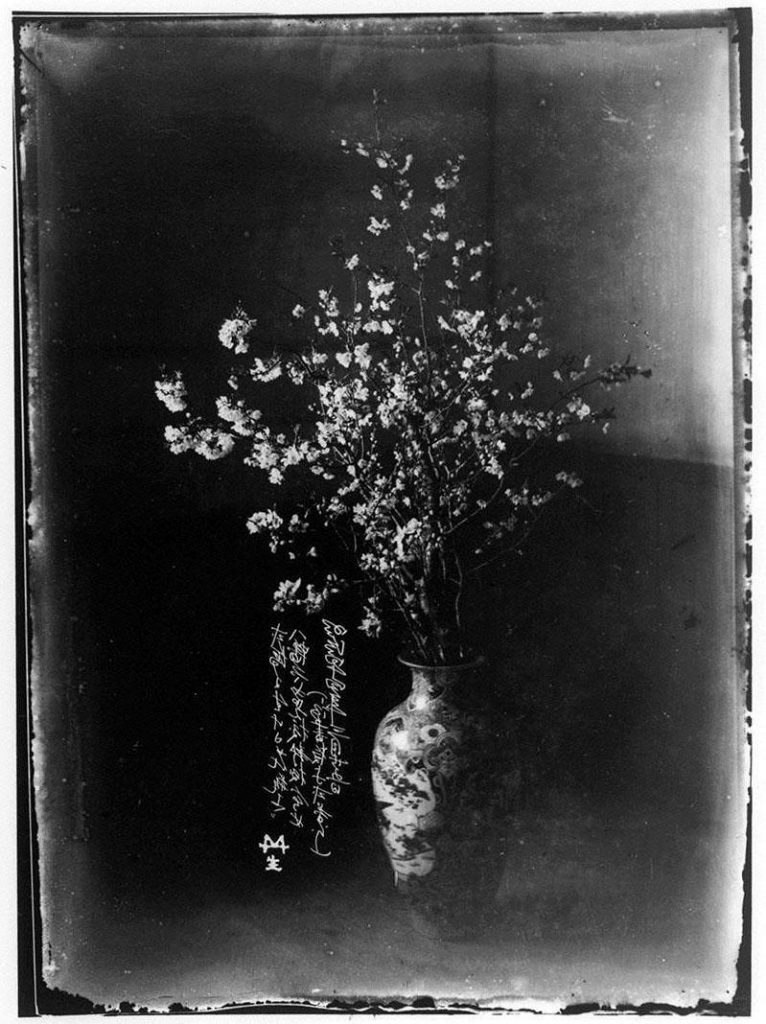 作品画像:八幡谷女児校の式場の生け花