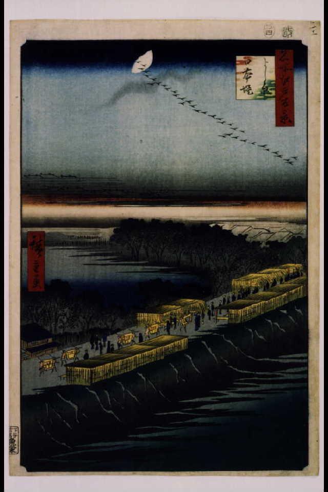 作品画像:名所江戸百景 よし原日本堤