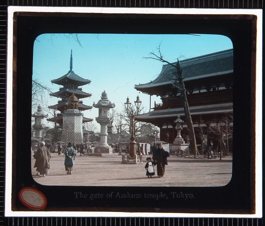 作品画像:東京 浅草寺(幻灯原板)