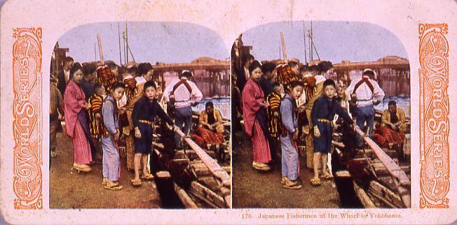 作品画像:Japanese FishermenAt the Wharf in Yokohama.176
